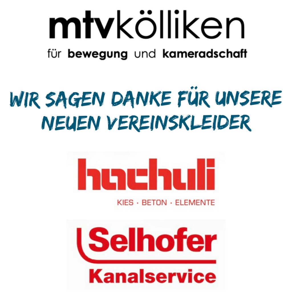 mtvkoelliken: Wir sagen Danke für unsere neuen Vereinskleider